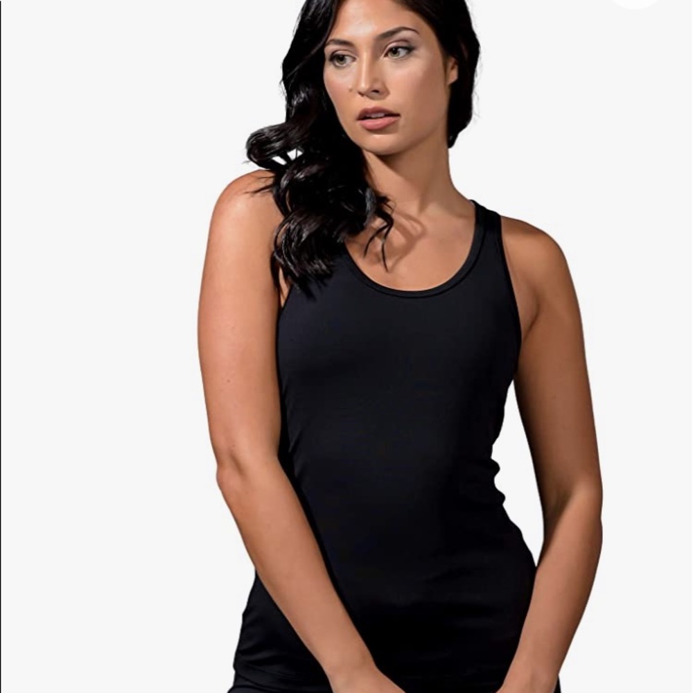 90 Degree By Reflex - Power Flex Racerback Tank Top Small Black
